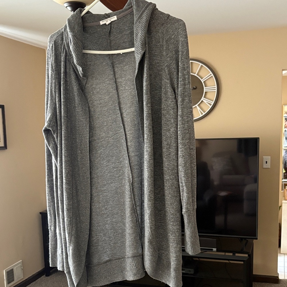 Grayson Threads Gray Open-Front Cardigan